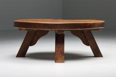 Round Wabi Sabi Rustic Coffee Table 1940s - 2558750