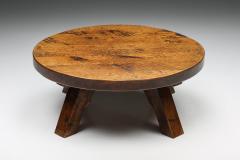 Round Wabi Sabi Rustic Coffee Table 1940s - 2558774