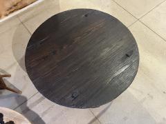 Round Weathered Coffee Table - 3966472