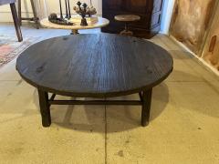 Round Weathered Coffee Table - 3966473