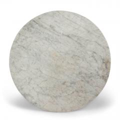 Round White Marble Top Table Upon Painted Iron Base - 3990328