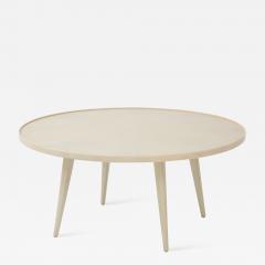 Round Whitewashed Coffee Table - 839087