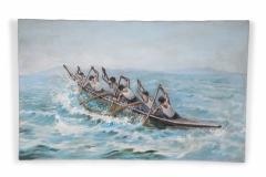 Rowing Crew At Sea Oil Painting - 3187291