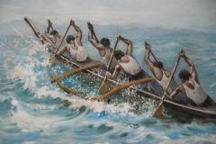 Rowing Crew At Sea Oil Painting - 3187295