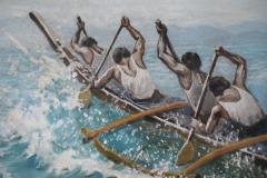 Rowing Crew At Sea Oil Painting - 3187296