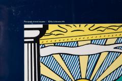 Roy Lichtenstein Photo of Mural with Blue Brushstroke Maquette by Roy Lichtenstein - 4399761