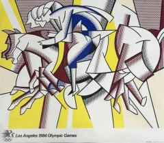 Roy Lichtenstein Roy Lichtenstein 1984 Los Angeles Olympic Games Poster The Red Horseman  - 4097083