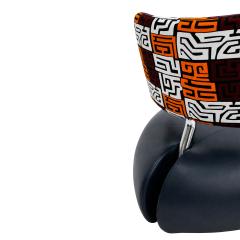 Roy de Scheemaker Postmodern Scheemaker Pallone For Ledoux Leather And Fabric Dutch Armchairs 1989 - 4646790