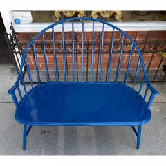Royal Blue Enamel Aluminum Windsor Bench - 4615704