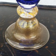 Royal Blue Hand Blown Murano Vase Attributed to Gabbiani Venezia - 2566284