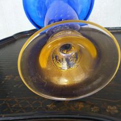 Royal Blue Hand Blown Murano Vase Attributed to Gabbiani Venezia - 2566285