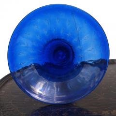 Royal Blue Hand Blown Murano Vase Attributed to Gabbiani Venezia - 2566287