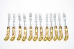 Royal Crown Derby Hand Painted Gilt Porcelain Flatware 30 Pieces - 3444798