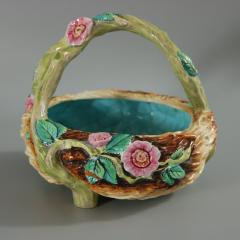 Royal Worcester Majolica Floral Basket - 2617448