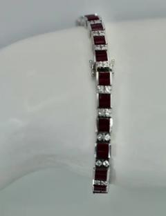 Ruby Diamond Tennis Bracelet 18K - 3451402