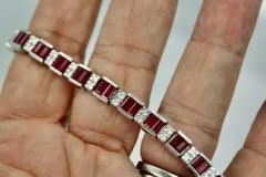 Ruby Diamond Tennis Bracelet 18K - 3451529