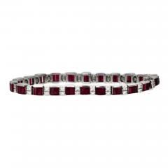 Ruby Diamond Tennis Bracelet 18K - 3528000