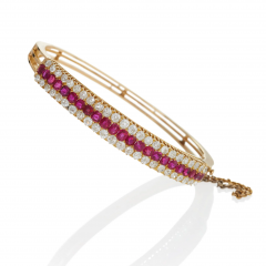 Ruby and Diamond Bangle Bracelet - 2625323