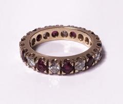 Ruby and Diamond Eternity Ring 14K - 1172524