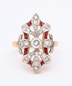 Ruby and Diamond Gold Ring - 1014837