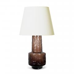 Ruda Glasbruk Monumental Pair of Table Lamps in Topaz Tint Glass by G te Augustsson - 3596159