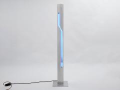 Rudi Stern Blue Neon steel Floor Lamp by Rudi Stern and Dan Chelsea for Kovacs 1983 - 2976886