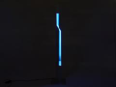 Rudi Stern Blue Neon steel Floor Lamp by Rudi Stern and Dan Chelsea for Kovacs 1983 - 2976892