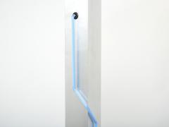 Rudi Stern Blue Neon steel Floor Lamp by Rudi Stern and Dan Chelsea for Kovacs 1983 - 2976895