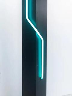 Rudi Stern Postmodern Rudi Stern Sculpture and Torchiere Lamp Let There Be Neon  - 3513463