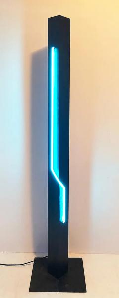 Rudi Stern Postmodern Rudi Stern Sculpture and Torchiere Lamp Let There Be Neon  - 3513536