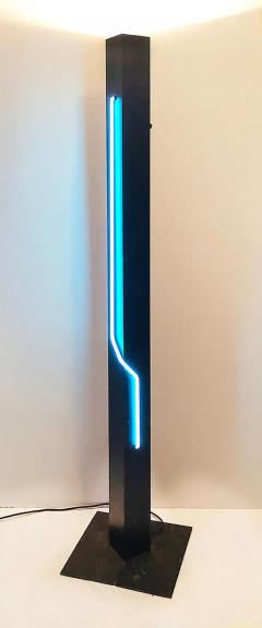 Rudi Stern Postmodern Rudi Stern Sculpture and Torchiere Lamp Let There Be Neon  - 3513545