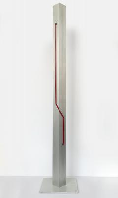 Rudi Stern Rare Red Neon and Aluminum Floor Lamp by Rudi Stern and Don Chelsea for Kovacs - 910024