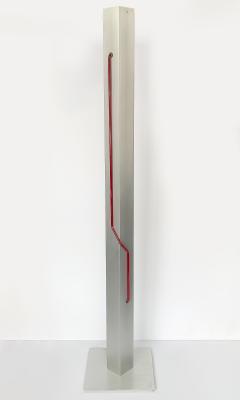 Rudi Stern Rare Red Neon and Aluminum Floor Lamp by Rudi Stern and Don Chelsea for Kovacs - 910025