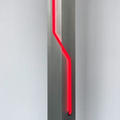 Rudi Stern Rare Red Neon and Aluminum Floor Lamp by Rudi Stern and Don Chelsea for Kovacs - 910026