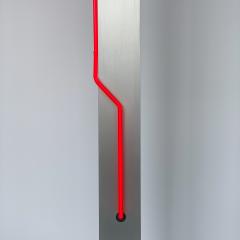 Rudi Stern Rare Red Neon and Aluminum Floor Lamp by Rudi Stern and Don Chelsea for Kovacs - 910027