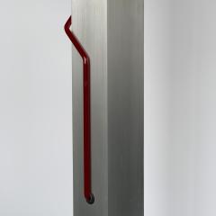 Rudi Stern Rare Red Neon and Aluminum Floor Lamp by Rudi Stern and Don Chelsea for Kovacs - 910031