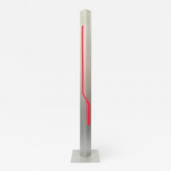 Rudi Stern Rare Red Neon and Aluminum Floor Lamp by Rudi Stern and Don Chelsea for Kovacs - 911194