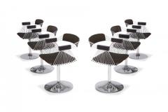 Rudi Verelst Rudi Verelst Space Age Swivel Armchairs In Chromed Steel 1970s - 866279