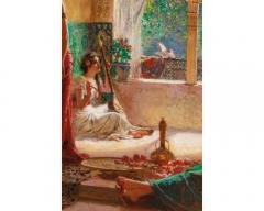 Rudolf Ernst 19th Century Italian Orientalist Masterpiece Painting Four Women In The Harem  - 3119522