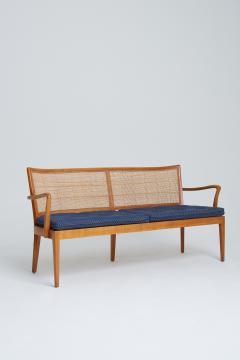 Rudolf Frank Mid Century Cane Bench by Rudolf Frank - 1818852