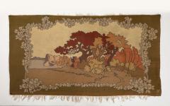 Rudolf Hammel Art Nouveau Tapestry Rug Landscape with Trees  - 3519554