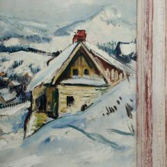 Rudolf Jacobi Rudolf Jacobi German 1889 1972 A snow covered village oil on canvas  - 3411611