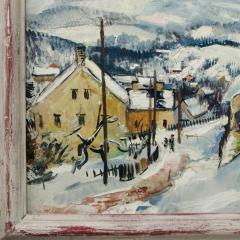 Rudolf Jacobi Rudolf Jacobi German 1889 1972 A snow covered village oil on canvas  - 3411612