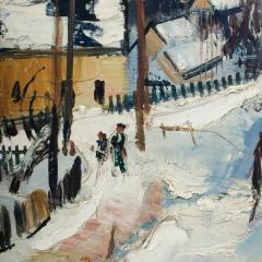 Rudolf Jacobi Rudolf Jacobi German 1889 1972 A snow covered village oil on canvas  - 3411613