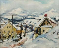 Rudolf Jacobi Rudolf Jacobi German 1889 1972 A snow covered village oil on canvas  - 3412034