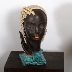 Rudolf Kn rlrlein Art Deco Womans Head iRudolf Kn rlein for Goldscheider Vienna Austria 1930s - 4245047