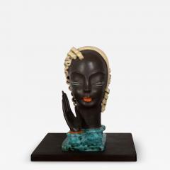 Rudolf Kn rlrlein Art Deco Womans Head iRudolf Kn rlein for Goldscheider Vienna Austria 1930s - 4246852