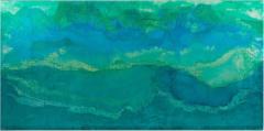 Rudolf Meerbergen Turquoise Acid Etched Artwork by R Meerbergen - 456952