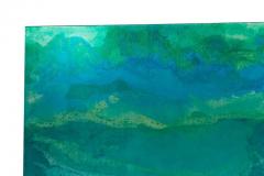 Rudolf Meerbergen Turquoise Acid Etched Artwork by R Meerbergen - 456956