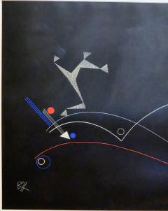 Rudolf Von Huhn Rudolf von Huhn Danse Geometrique No 2 1955 Gouache on Paper - 4486979